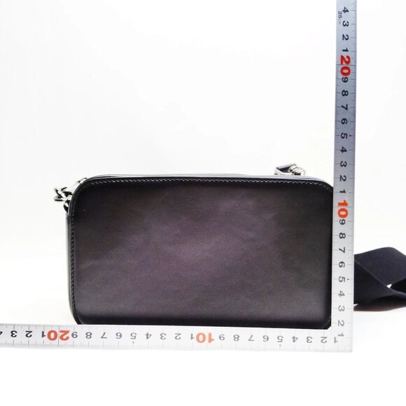 Authentic VERSACE Black Leather Crossbody Bag mon557-110925 - Picture 2 of 16